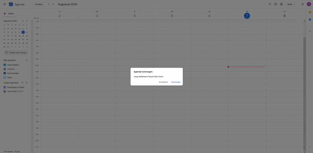 Google Agenda Toevoegen